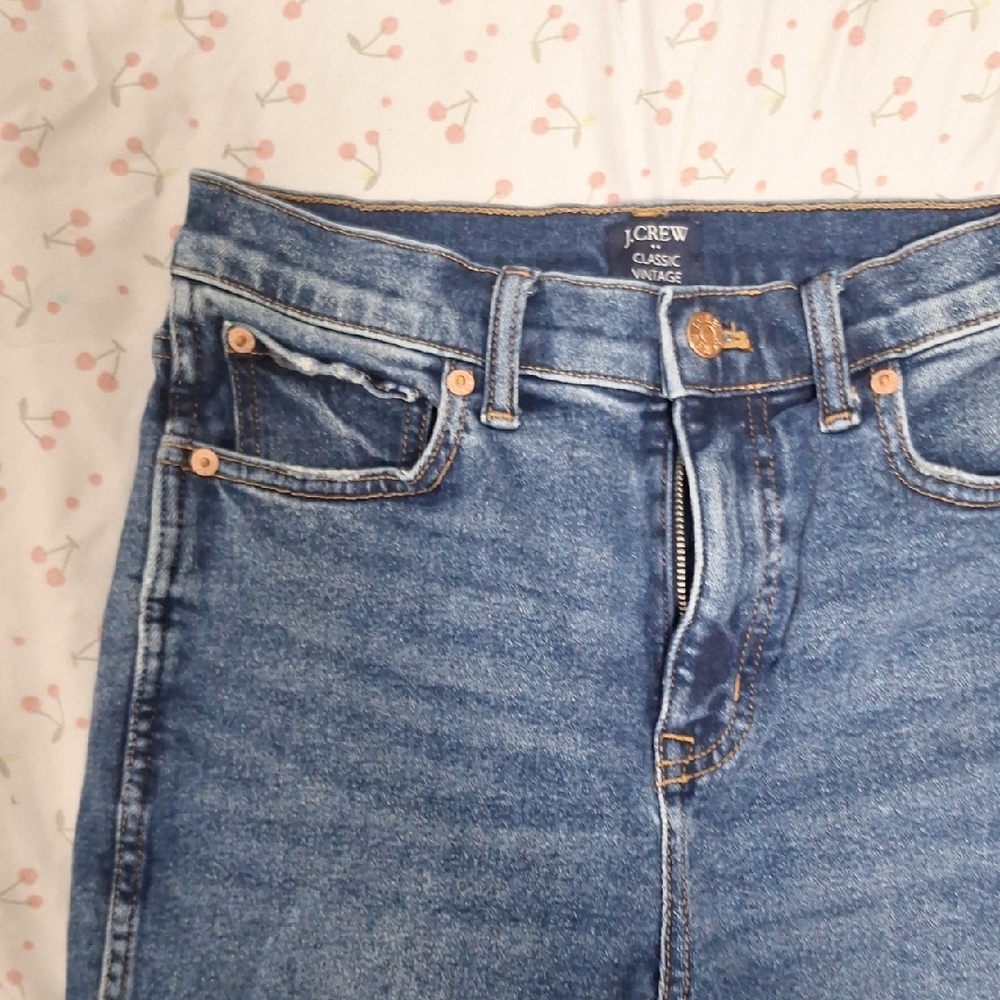 J. Crew High Rise Classic Vintage Blue Jeans